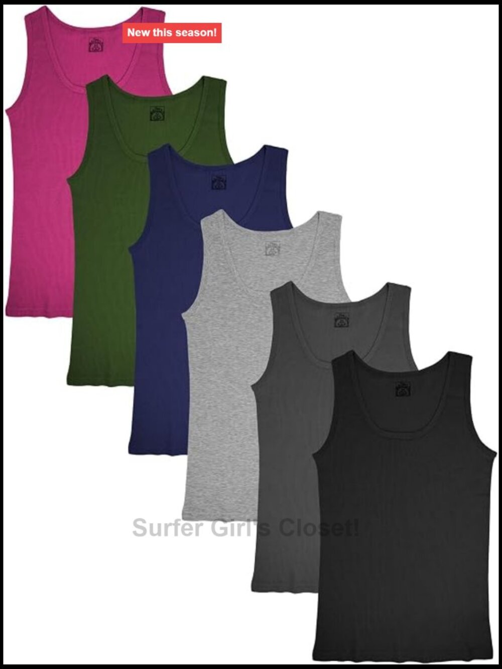100% Cotton Ribbed Tank Tops Scoop Neck Sleeveless Stretchable Women's Tops